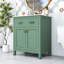 Ensemble de meuble-lavabo simple avec rangement, portes à fermeture en douceur et lavabo en céramique Devises-809943105