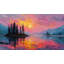 Adhésif mural coucher de soleil avec arbres Sunset-900622048-900622063