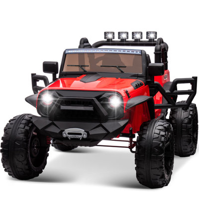 24V 9Ah Ride on Toy for Big Kids, 2-Seater Powered Ride-on Truck Car with Remote