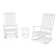Nautical 3-Piece Porch Rocking Chair Set