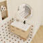 Ensemble de meuble-lavabo flottant mural 36 po avec lavabo 36 po, chêne clair, 2 portes et 2 tiroirs, plateau lavabo en gel, 3 boîtes