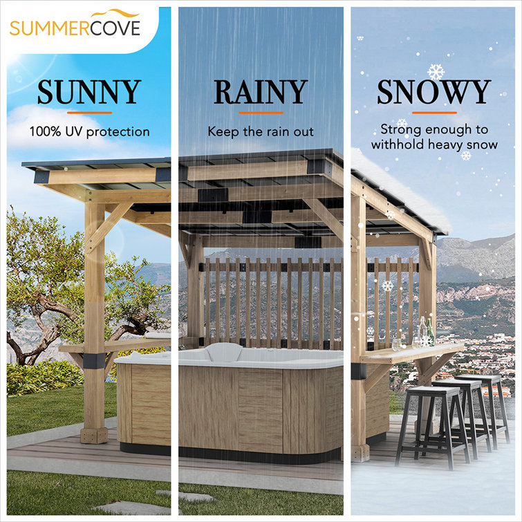 Sunjoy Moustiquaire universelle Sunjoy pour abris de jardin en bois 13 pi.  X 15 pi. et Commentaires - Wayfair Canada