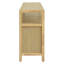 Armoire de rangement en rotin de style bohémien avec structure en bois massif, buffet avec tablettes réglables à 3 positions pour le salon et la salle à manger, conception à pousser sans poignée-129104969