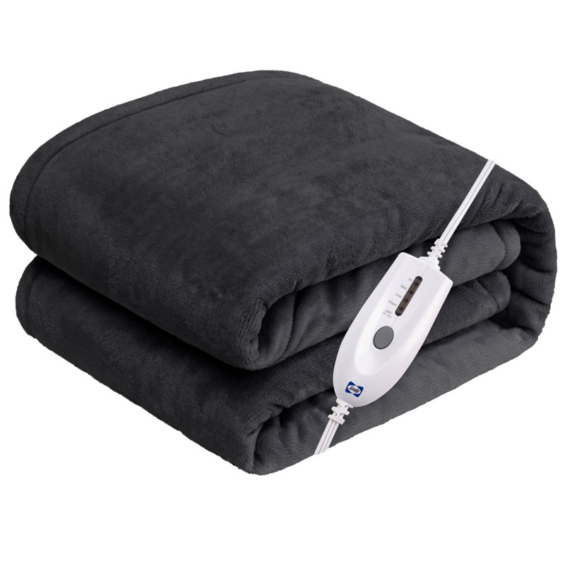 Couverture chauffante en flanelle SEALY, Gris