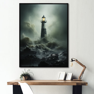 " Lighthouse Battling The Stormy Waves I "