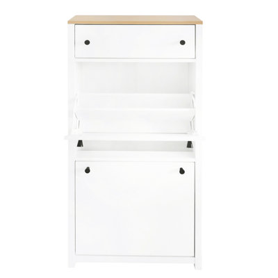 Range-chaussures avec tablettes réglables et un style blanc moderne, aspect pratique de rangement supplémentaire,