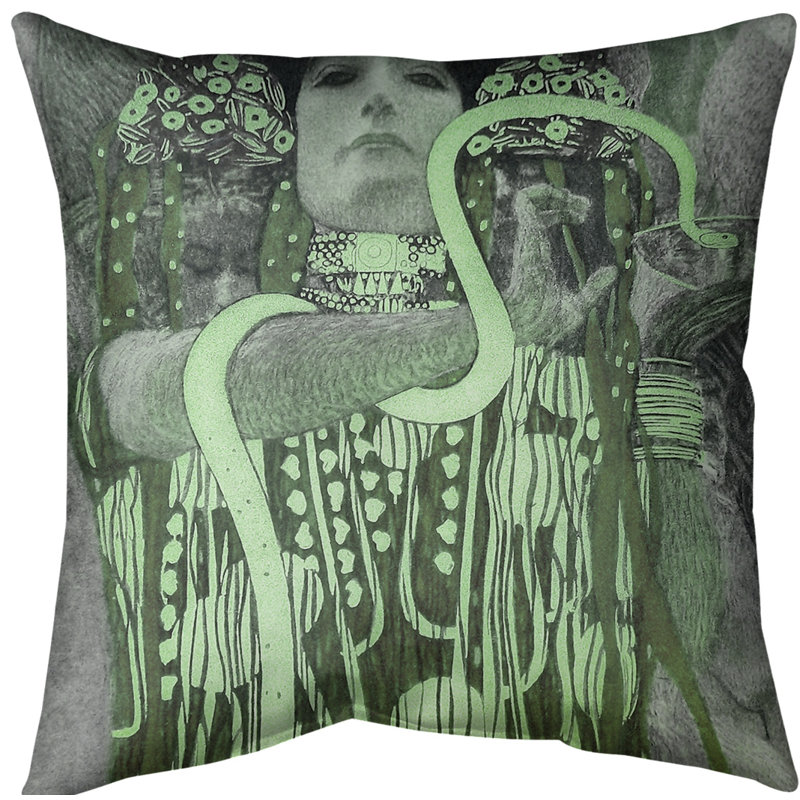 Coussin hygeia, 20 po x 20 po, Vert, Polyester filé