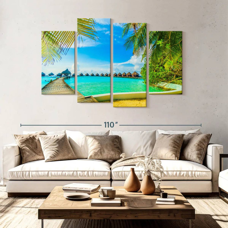 Maldives Resort, H 54 po x l 84 po