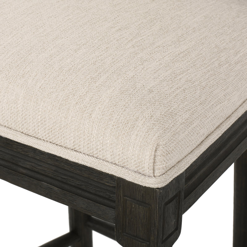 Tabouret de bar 30,25 po Ellar, Noir, Beige
