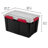 Sterilite 8.5 Gal Gasket Box, Stackable Storage Container w/ Lid, Black, 4 Pack-138097233-138097226