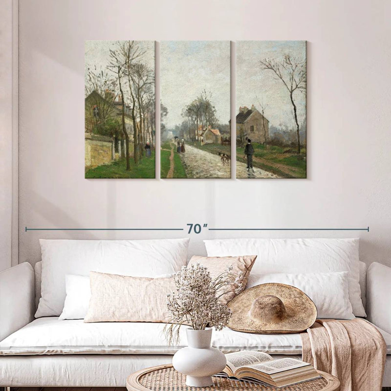 Alvord Route De Versailles Louveciennes effet de pluie 1870, H 28 po x l 45 po