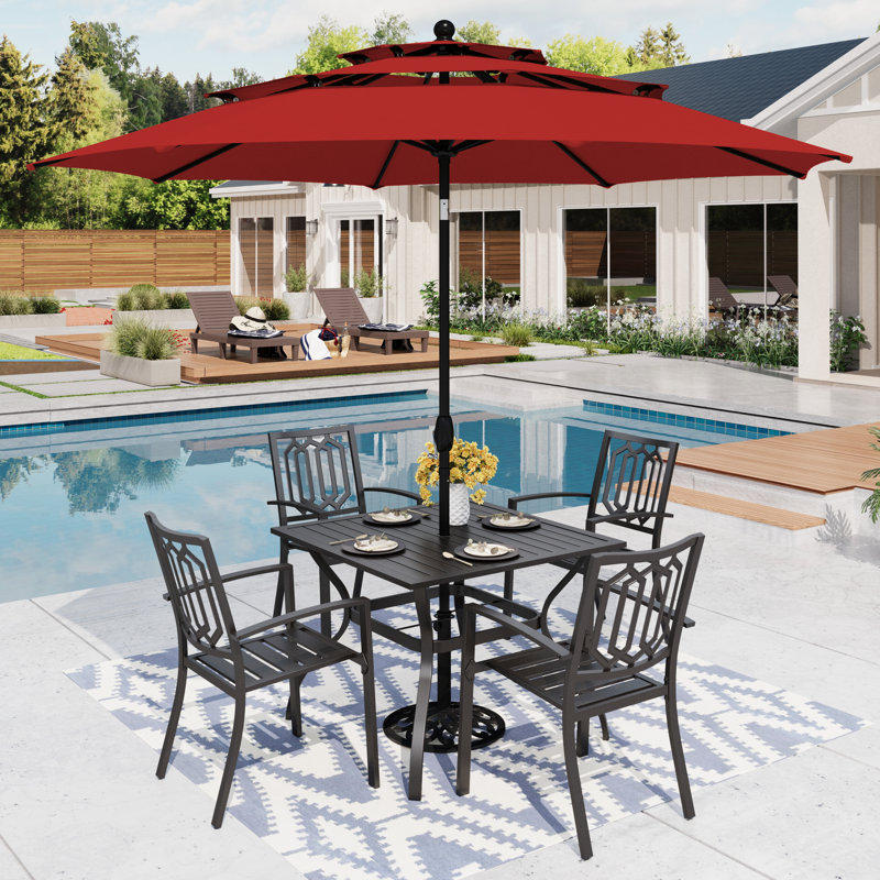4 - Person Patio Dining Set with Square Table