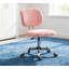 La chaise de bureau rose pour les espaces de travail à la maison tendance offre un confort moelleux et un réglage en hauteur fluide