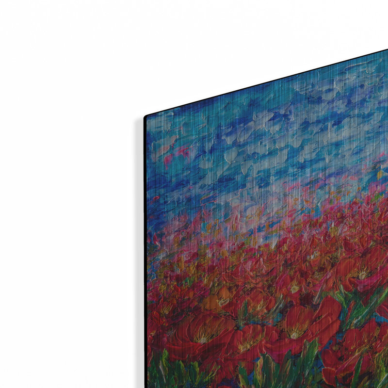 «Red Poppy Field» par Lena Owens, H 12 po x l 12 po