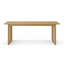 Table de salle à manger robuste en bois d'hévéa avec des accents décoratifs en rotin de plastique - longue table de cuisine et de salle à manger intérieure pouvant supporter jusqu'à 800 lb, pouvant accueillir confortablement 6 personnes