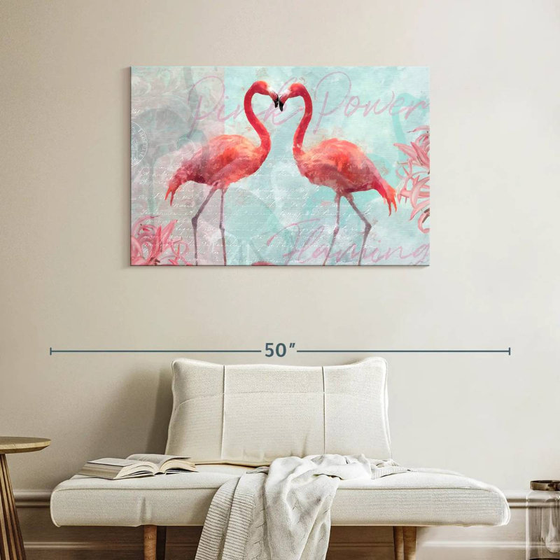 Flamingo Power, 26" H x 39" W