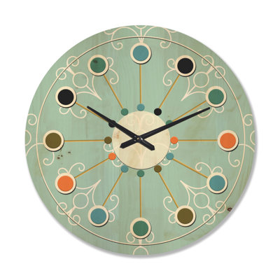 Horloge murale turquoise