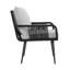 Ensemble de deux chaises en corde H 29 po avec coussins gris clair Andover