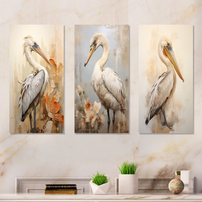 Pelicans Tranquil Perch - Pelican Metal Wall Decor Set Of 3