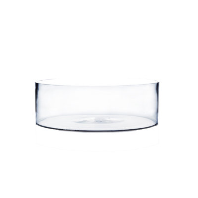 Vase de table en verre transparent