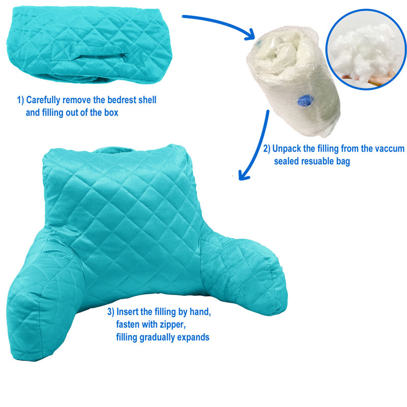  Housse et insert de coussin en velours, Bleu baltique