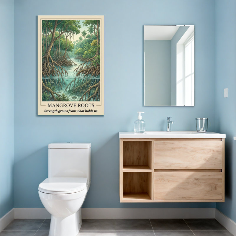 Paysage et nature La force des racines de mangrove provient de ce qui nous retient, H 18 po x l 12 po