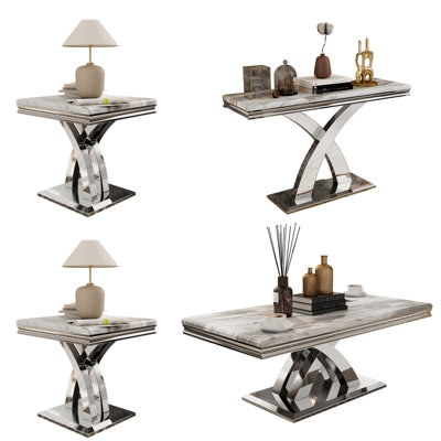 4 Piece Living Room Table Set