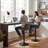 Swivel Adjustable Height Bar Stools, Faux Leather Upholstered Counter Stools, Modern Pub Stools-536752558
