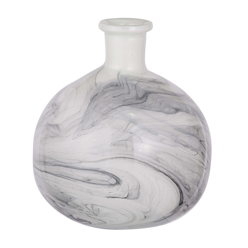 Svirla Vase-Black-And-White Swirl