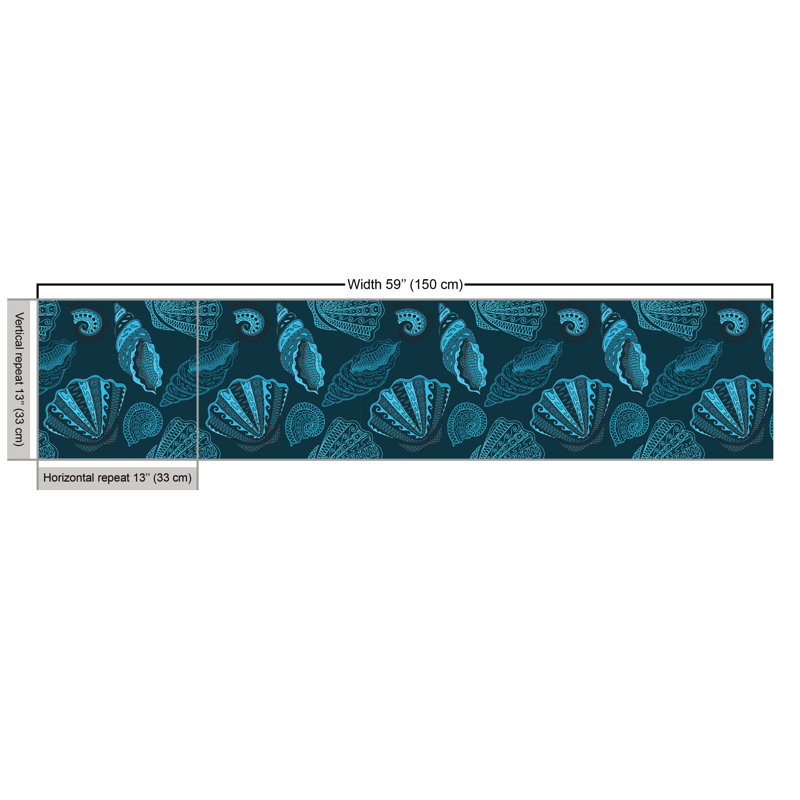 Vickers Seashell Aquatic Underwater Sea Fabric