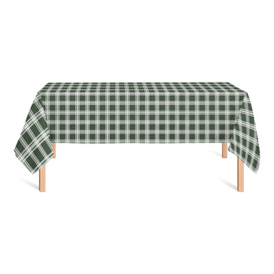 Plaid Polyester Tablecloth