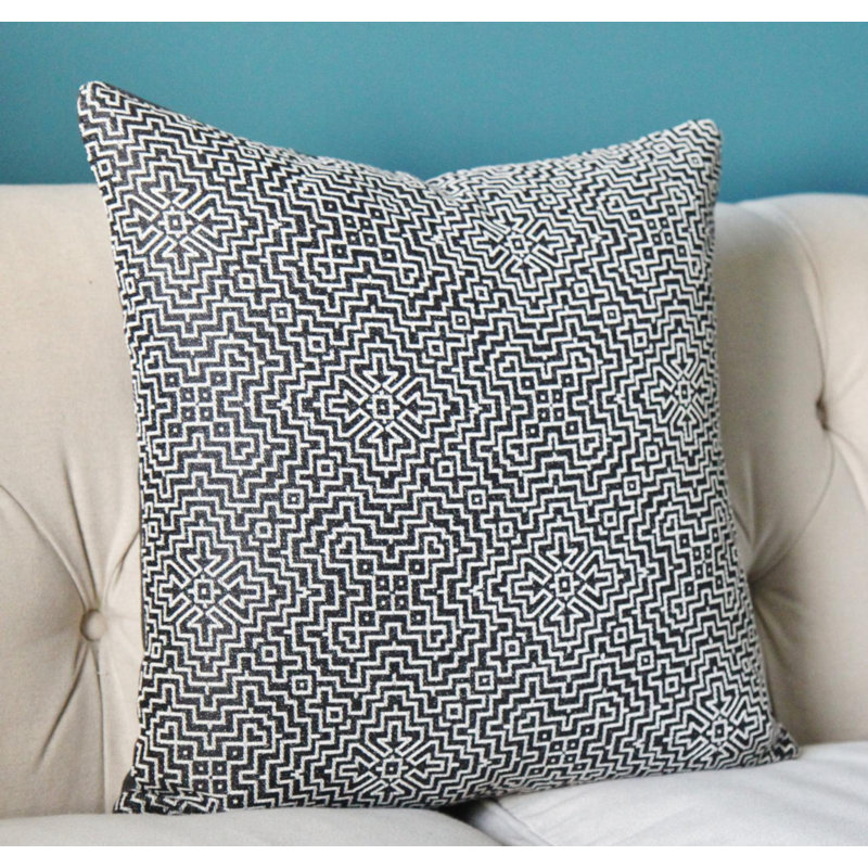 Malad Geometric Cotton Blend Reversible Pillow Cover