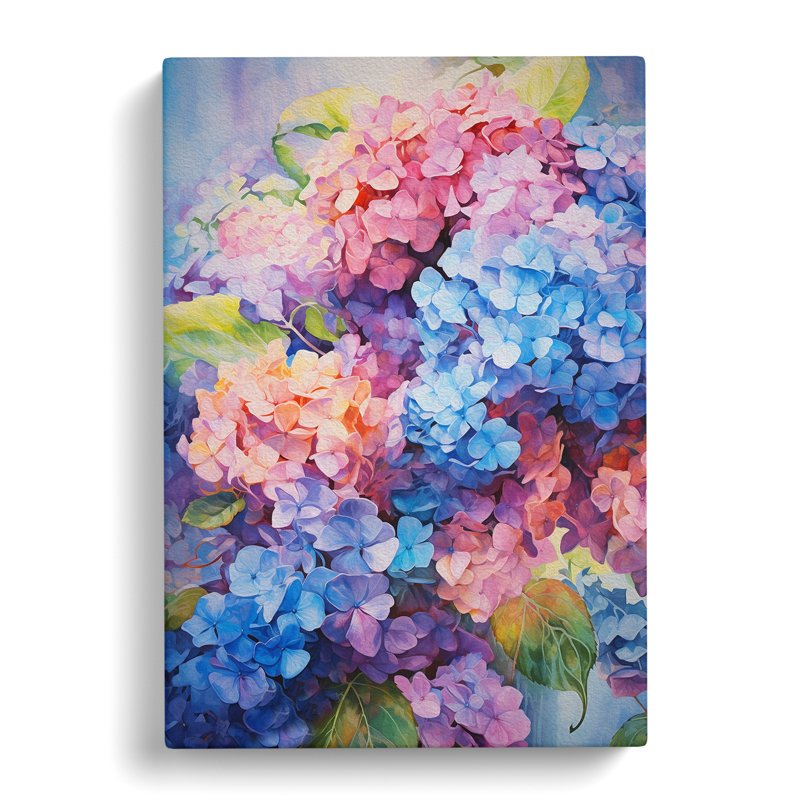 Hydrangea Action No.2 - Wrapped Canvas, 60cm H x 40cm W x 3cm D