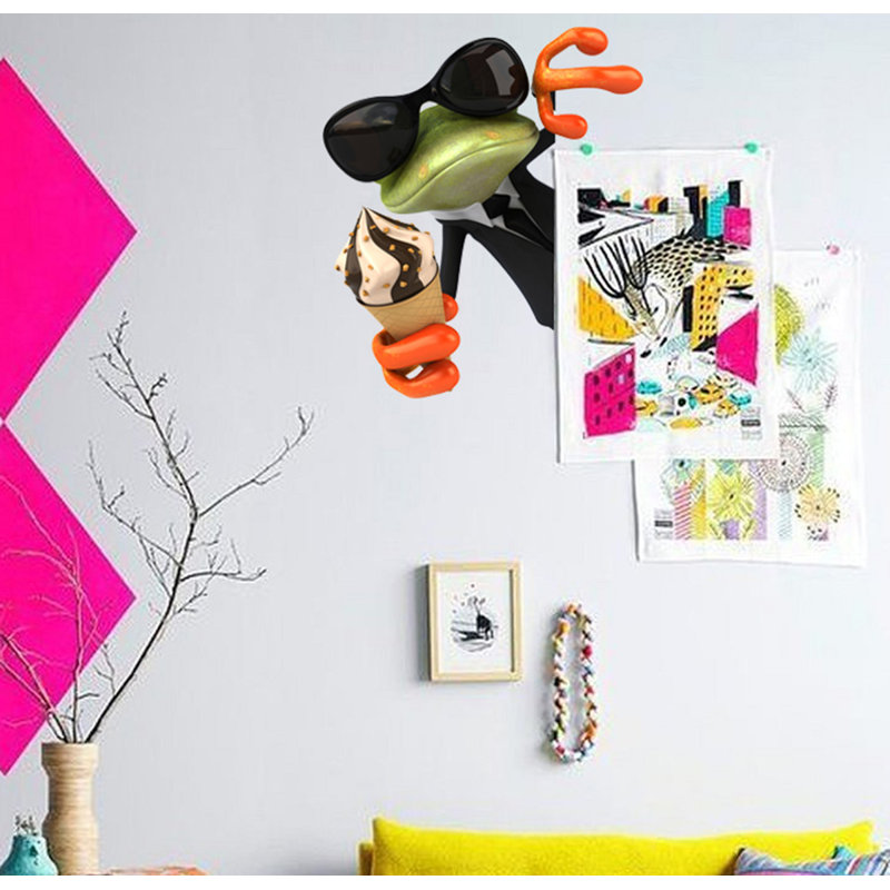 Adhésif décoratif grenouille, H 22 po x l 24 po