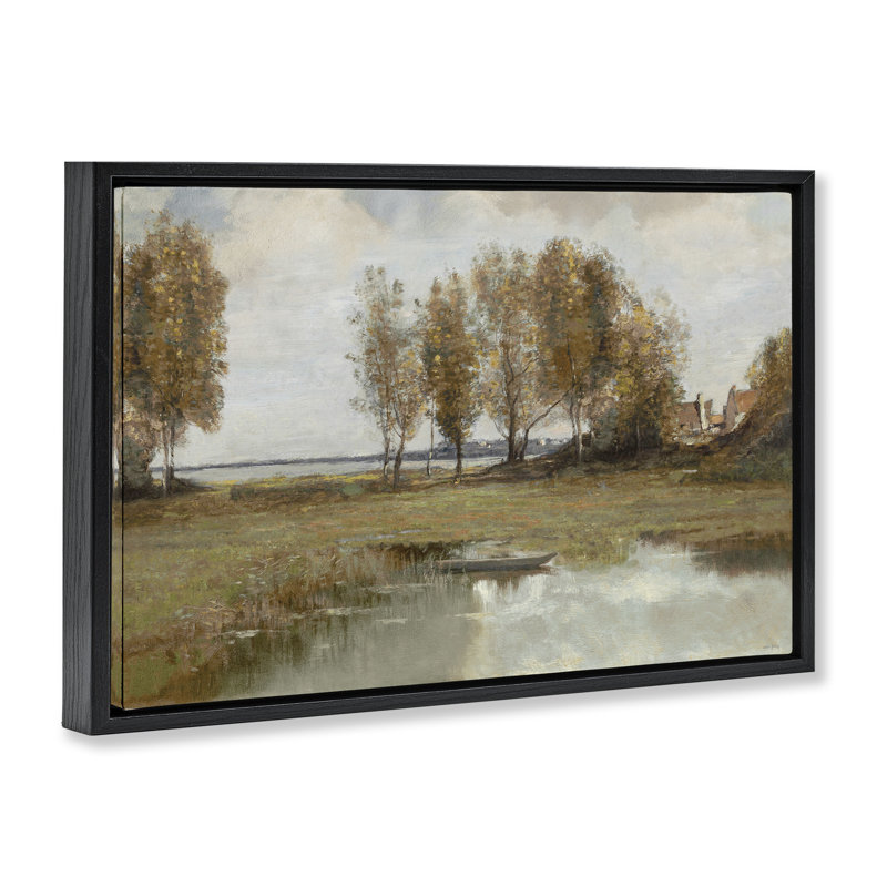 Cadre flottant A Peaceful Spot, conçu par Amber Sterling, H 21 po x l 31 po, Cadre flottant noir de jais