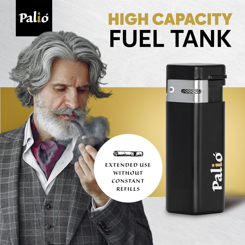 Palió Treo Triple Jet Flame Lighter, Black