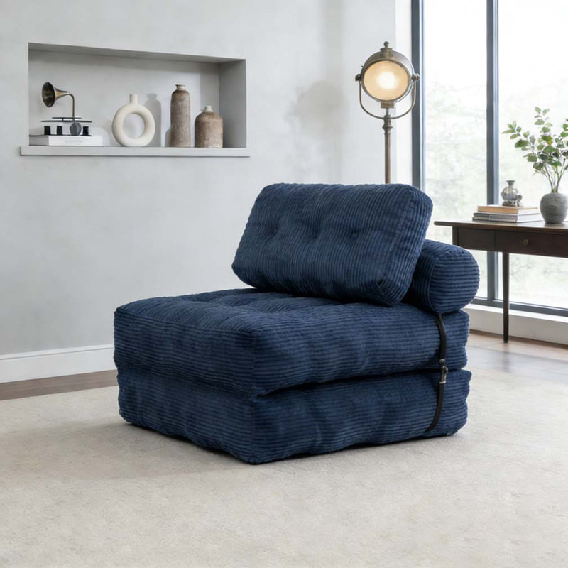 Chaise de canapé pliante, Bleu très foncé