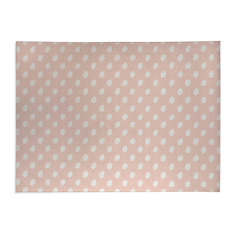 Tapis de bureau Grunge Dot, L 3 pi x L 2 pi, Rose