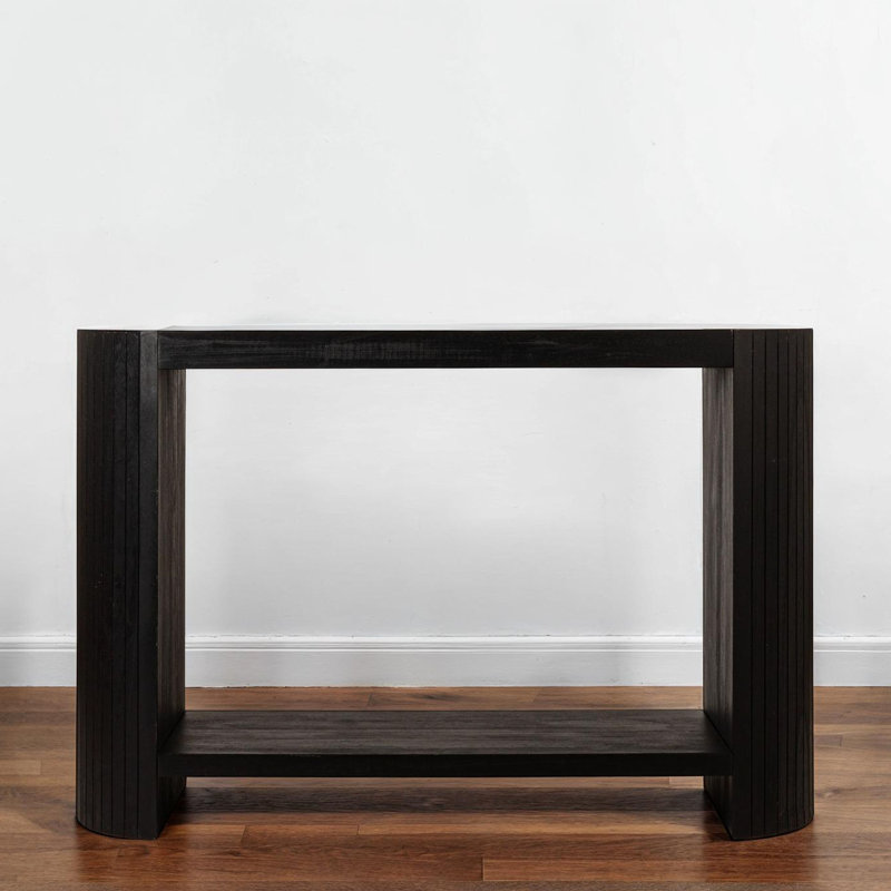 Geib Modern Black Rounded-Edge Console Table