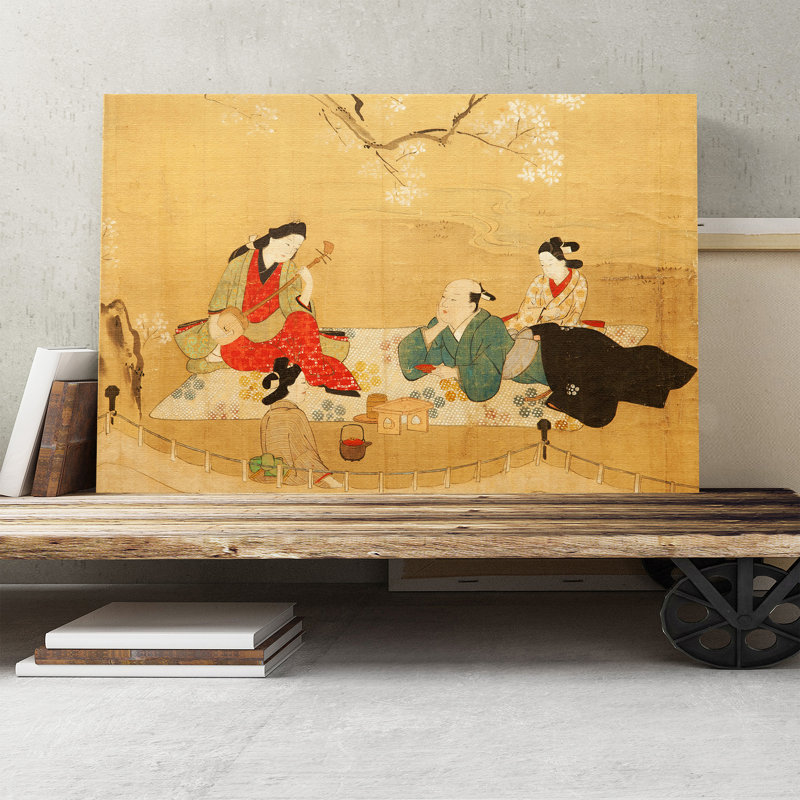Cherry Blossom Japanese Oriental by - Wrapped Canvas, 35cm H x 50cm W