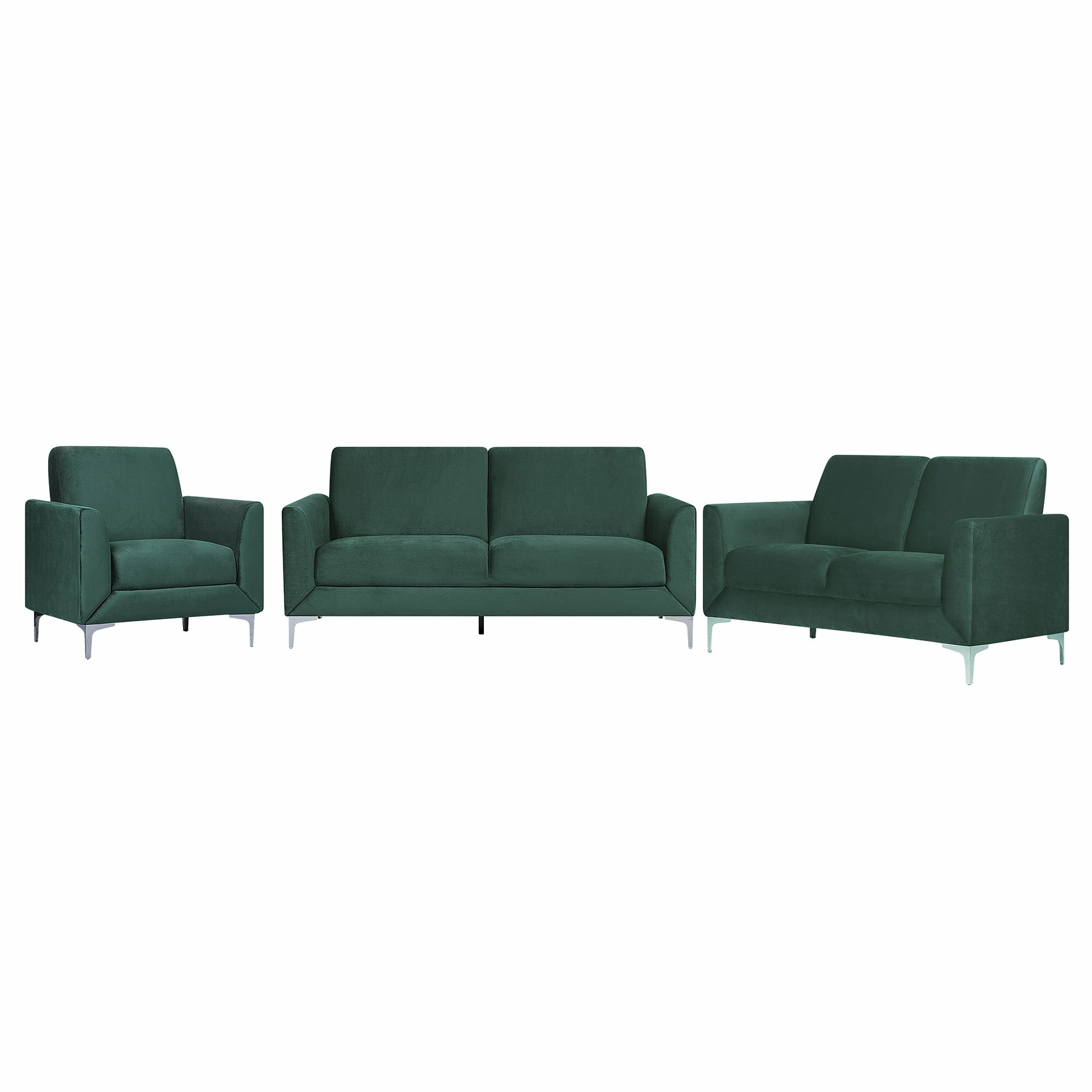 3 piece store velvet sofa set