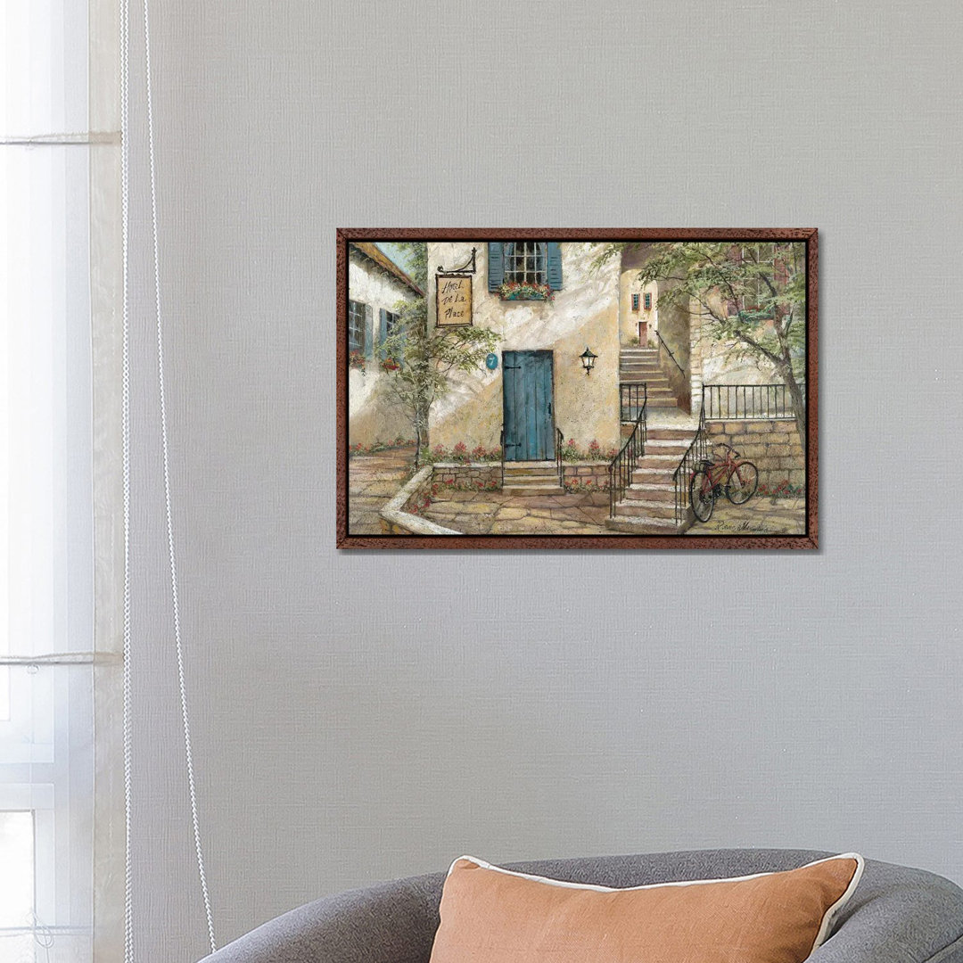 Hotel De La Place von Ruane Manning - Galerie-verpackte Leinwand Giclée auf Leinwand