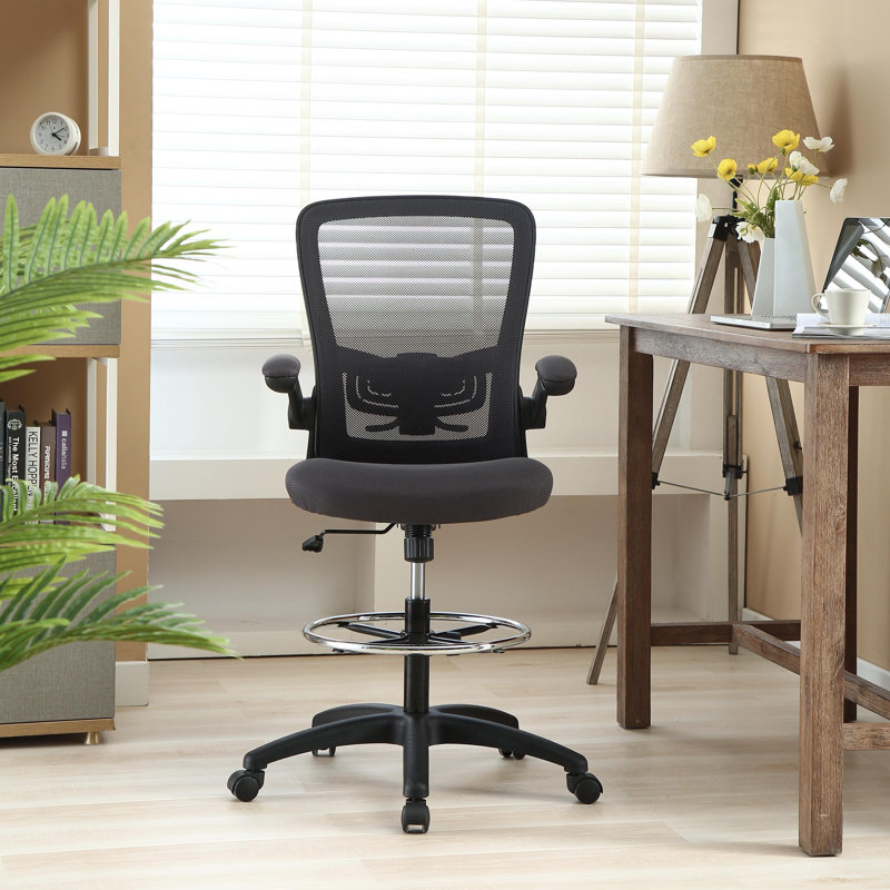 Ergonomic Desk Chair, Mesh Home Office chair, Swivel Desk, Computer Chair with Lumbar Support, Height Adjustable with Foot Ring
