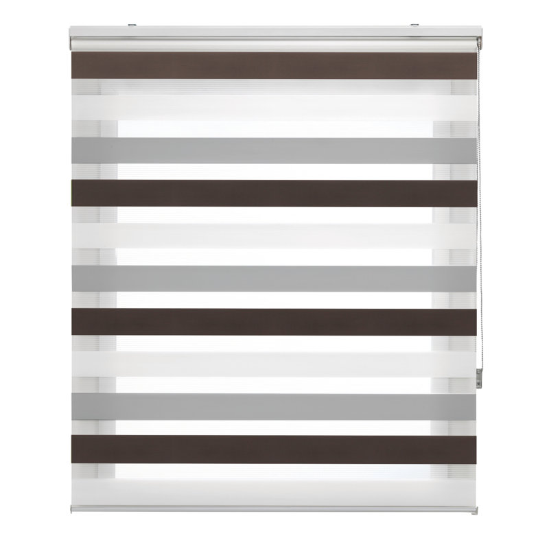 Semi Sheer Zebra Shades, 120x180, brown-grey-white