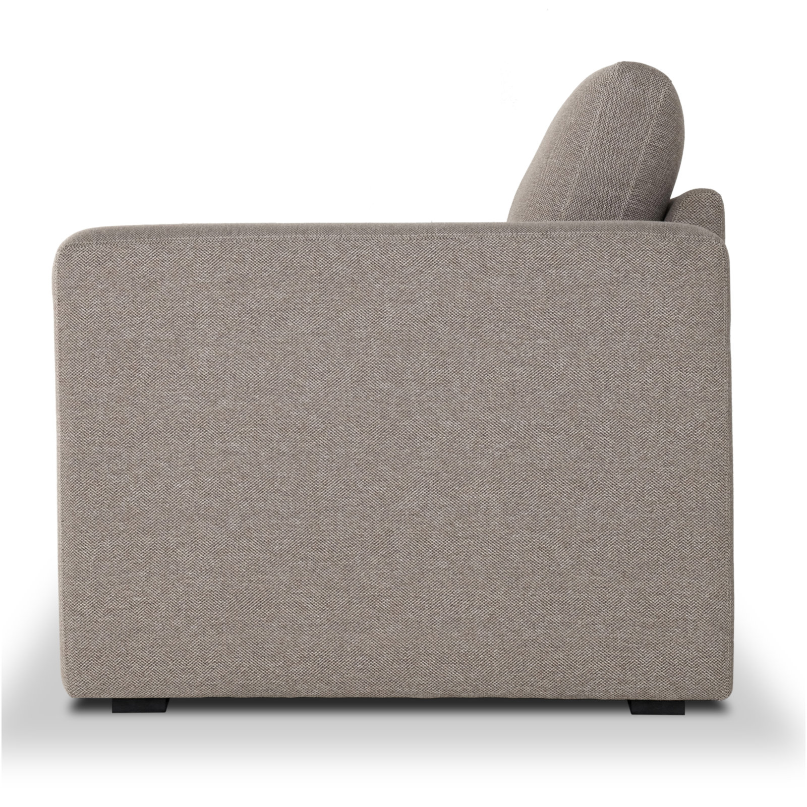 Benedict Oak Armchair, Mushroom Performance Basketweave