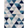 Rubino Modern Geometric Blue/Gray Easy to Clean Area Rug
