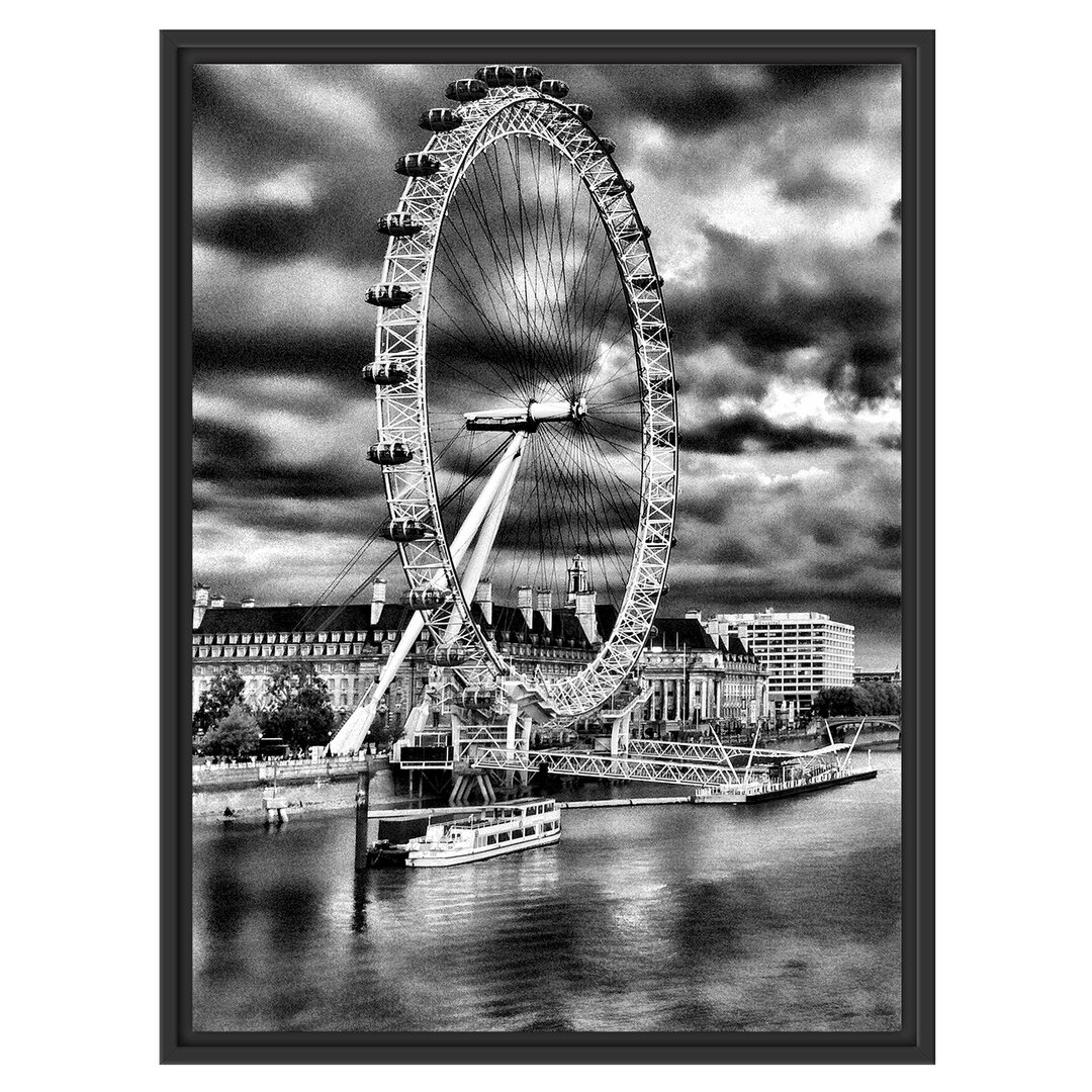 Gerahmtes Wandbild Riesenrad, London Eye