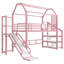 Lit mezzanine simple avec glissade et escalier-1885639543