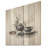 Black And White Boho Tea Set Potteries I - Boho Pottery On Wood Print-2144986814
