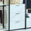 Système de placard blanc avec structure en métal - Rangement très profond, matériaux, eau, chaleur, compartiments de rangement E0, chaleur, fabrication